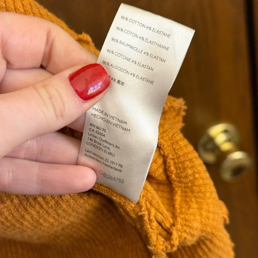 Free People We the Free Orange Turtle Neck Sweater - Picture 13 of 15